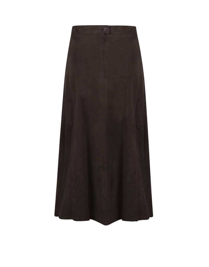 PANEL SKIRT BROWN ANNA LASCATA