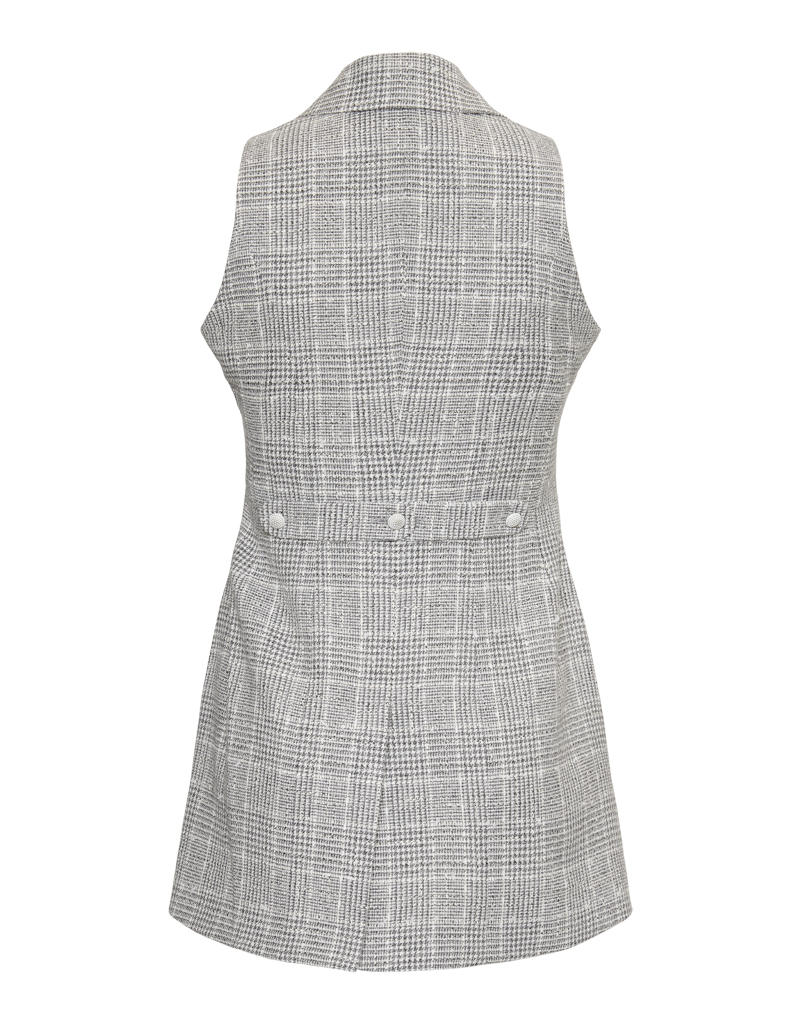 ANNA WAISTCOAT GREY HOUNDSTOOTH – ANNA LASCATA